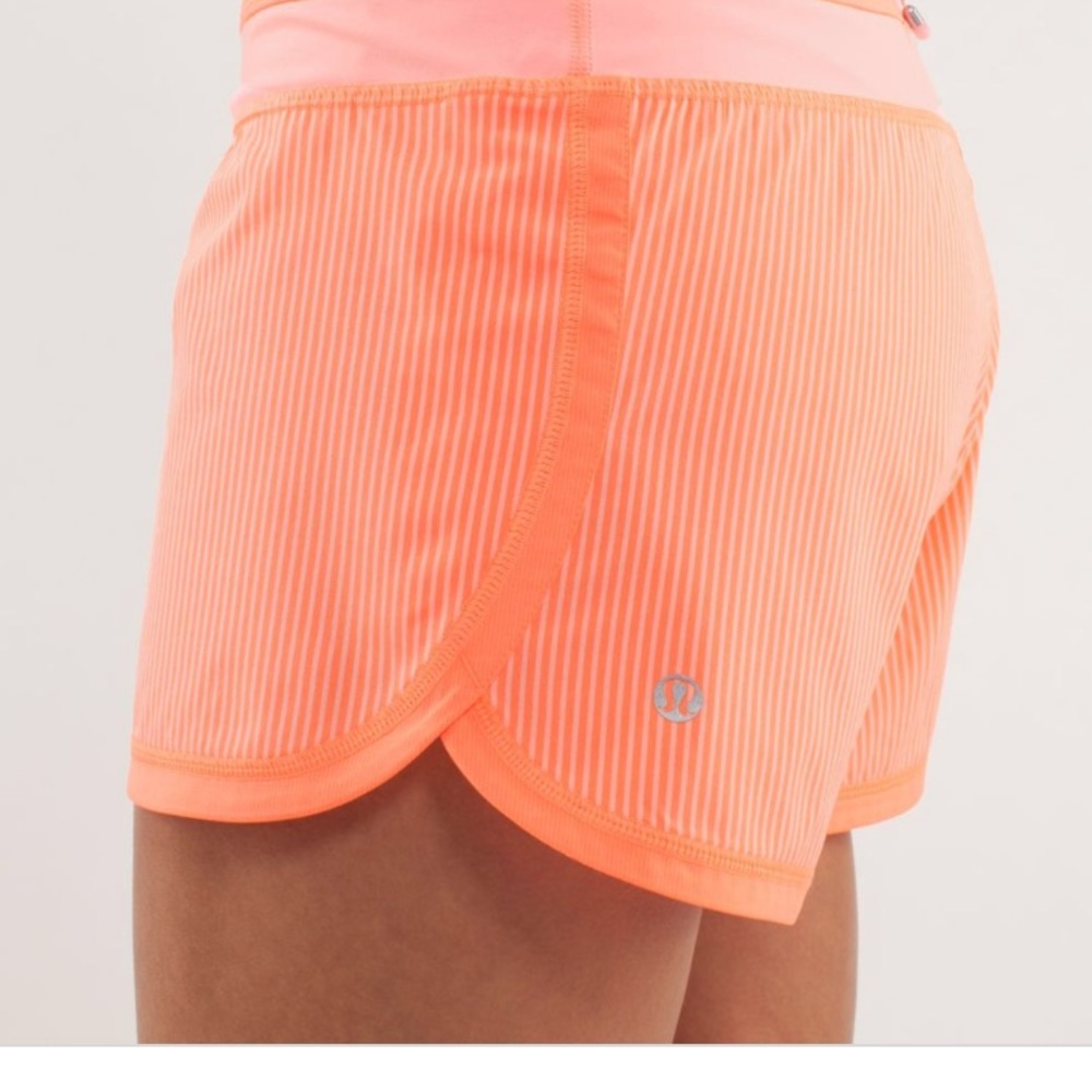 Lululemon coral striped shorts